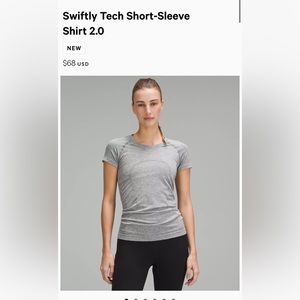 Lululemon swiftly tech gray short sleeve race length